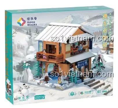 Hộp sản phẩm Ngôi nhà Nhật Bản mùa đông Kalos Blocks 61029