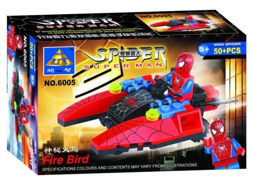 Bộ đồ chơi KAZI 6005 Spider-Man Fire Bird cho bé 5 tuổi