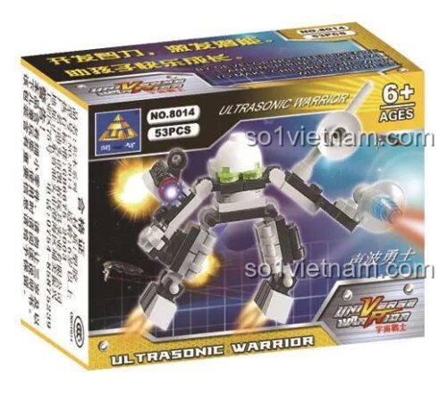 Hộp sản phẩm Robot Chiến Binh Sóng Âm KAZI 8014