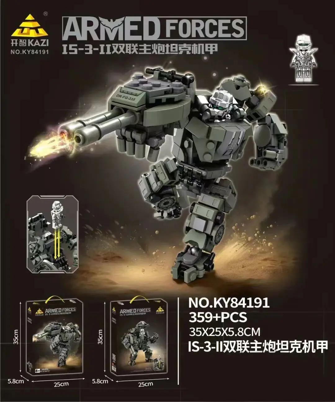 Bộ lắp ghép KAZI K84191 Xe tăng cơ giáp IS-3 II, đồ chơi lắp ráp robot chiến đấu cho bé trai 6 tuổi, giá tốt