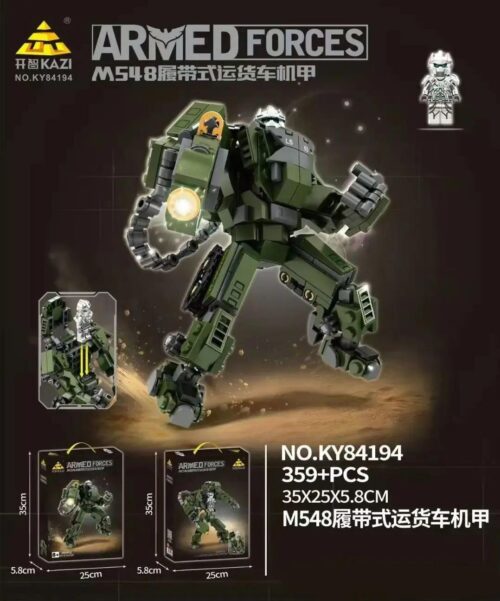 bộ lắp ghép Robot Biến Hình M548 KAZI K84194, đồ chơi mô hình Robot Vận Tải Quân Sự, hộp sản phẩm, cho bé trai 6 tuổi, giá tốt