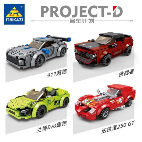 Bộ lắp ghép KAZI KY6139 Bộ 4 Siêu Xe Đua, đồ chơi lắp ráp KAZI giá tốt cho bé trai 6 tuổi đam mê tốc độ.