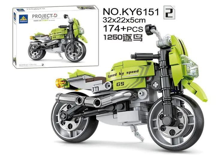 bộ lắp ghép Xe Mô Tô Project-D KAZI KY6151-2 giá rẻ cho bé trai 6 tuổi, mô hình xe mô tô chi tiết