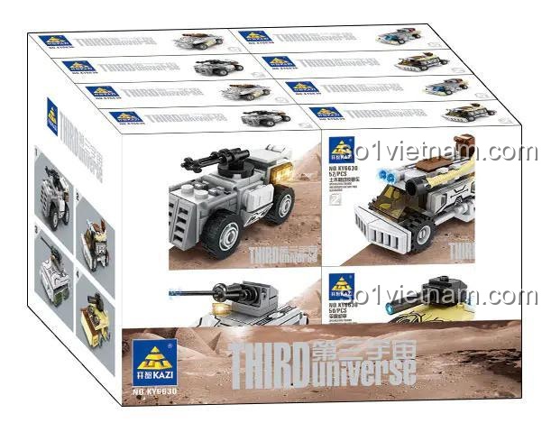 Hộp bộ lắp ghép KAZI Third Universe, đồ chơi lắp ráp KY6630 cho bé trai 8 tuổi