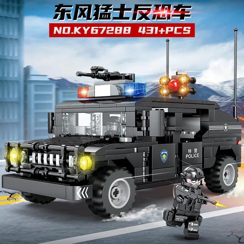 bộ lắp ghép Xe Chống Khủng Bố Dongfeng Mengshi KAZI KY67288, đồ chơi lắp ráp xe đặc nhiệm cho bé trai 6 tuổi, giá tốt