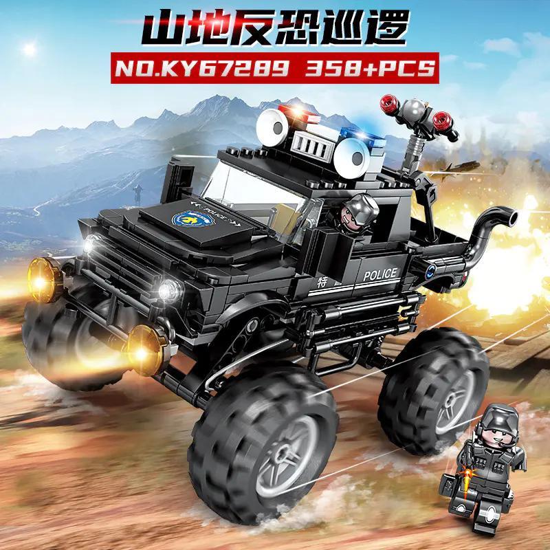 Bộ lắp ghép KAZI KY67289 Xe Jeep Đặc Nhiệm Chống Khủng Bố SWAT giá tốt cho bé trai 6 tuổi, đồ chơi lắp ráp chất lượng cao