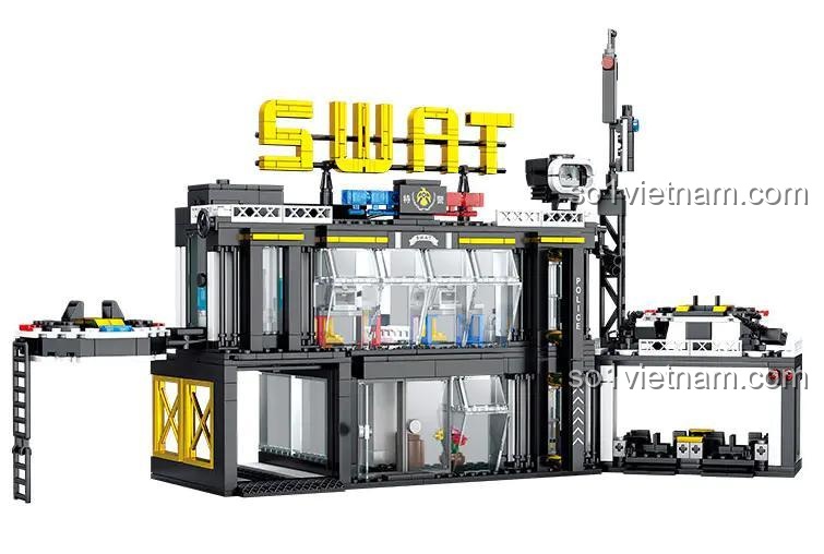 bộ lắp ghép Trụ sở Đặc nhiệm SWAT KAZI KY67292, đồ chơi mô hình KAZI, đồ chơi xây dựng KY67292, Trụ sở Đặc nhiệm SWAT GBL, Căn cứ Đặc nhiệm SWAT 67292, bộ lắp ghép KAZI KY67292, đồ chơi mô hình Đồn cảnh sát đặc nhiệm BOZHI, Trạm chỉ huy SWAT KY 67292, KAZI 7292, GBL Trụ sở Đặc nhiệm SWAT, BOZHI KY67292, bộ lắp ghép Căn cứ Đặc nhiệm SWAT, đồ chơi mô hình Tổng hành dinh Đặc nhiệm SWAT, KAZI 67292, GBL 7292, BOZHI Đồn cảnh sát đặc nhiệm, đồ chơi xây dựng Trạm chỉ huy SWAT, Trụ sở Đặc nhiệm SWAT KY67292. Mô hình Trụ sở Đặc nhiệm SWAT KAZI KY67292 đã lắp ráp hoàn chỉnh, thể hiện kiến trúc hiện đại, màu đen xám chủ đạo, phù hợp bé trai 6 tuổi, giá tiết kiệm.