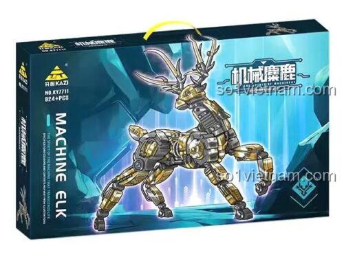 Hộp sản phẩm đồ chơi mô hình Robot Tuần Lộc KY7711, gồm 924 chi tiết, là món quà sáng tạo cho bé trai.