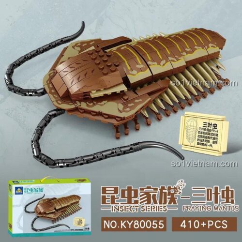 Bộ lắp ghép Mô hình Bọ Ba Thùy KAZI KY80055 410 mảnh ghép, đồ chơi lắp ghép côn trùng cổ đại cho bé trai 6 tuổi, giá tốt.