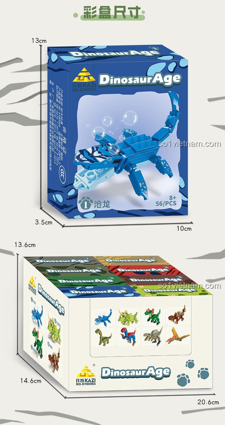 Kích thước chi tiết của mô hình Khủng long bay Pterosaur, sải cánh 15.7cm, từ bộ KAZI KY80065.
