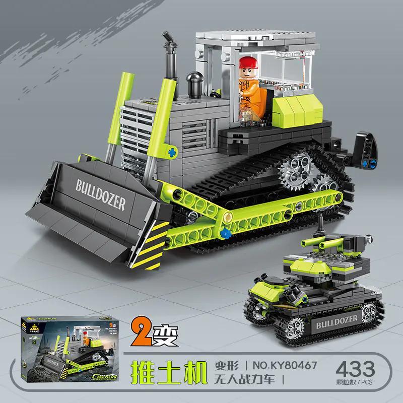 KAZI KY80467 Xe Cứu Hỏa Biến Hình 2 Trong 1, 433 Mảnh, Độ tuổi 6+, Con trai, Xe cứu hỏa, Xe quân sự, Đồ chơi STEM, Giá tốt