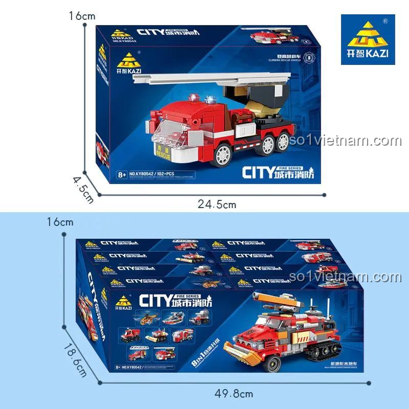 Máy bay cứu hỏa CH-54 của bộ lắp ghép xe cứu hỏa đa năng 8 trong 1 KAZI KY80542