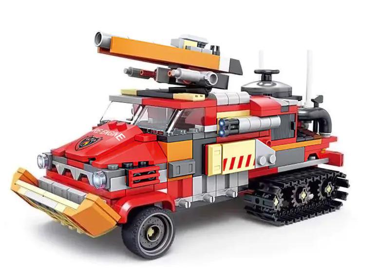 Bộ lắp ghép xe cứu hỏa đa năng 8 trong 1 KAZI KY80542