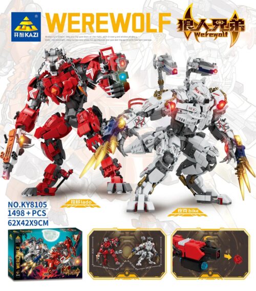 bộ lắp ghép Robot Người Sói Chiến Binh KAZI KY8105, đồ chơi mô hình Người Sói Chiến Binh giá tốt cho con trai 6 tuổi