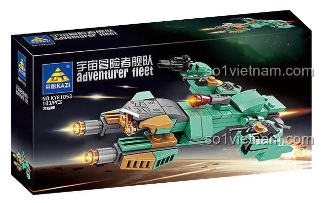 Hộp sản phẩm bộ lắp ghép Phi Thuyền Phi Yến KAZI KY81053, đồ chơi xây dựng cho bé trai 8 tuổi