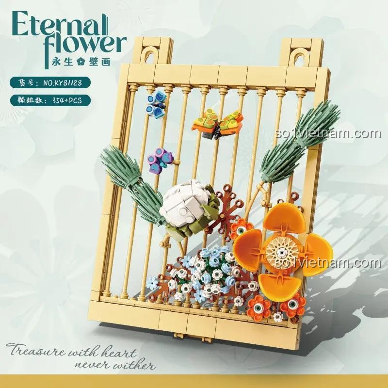 đồ chơi mô hình Hoa và Côn Trùng KAZI KY81128, mô hình treo tường nghệ thuật, cho mẹ có con gái 8 tuổi, chất lượng cao