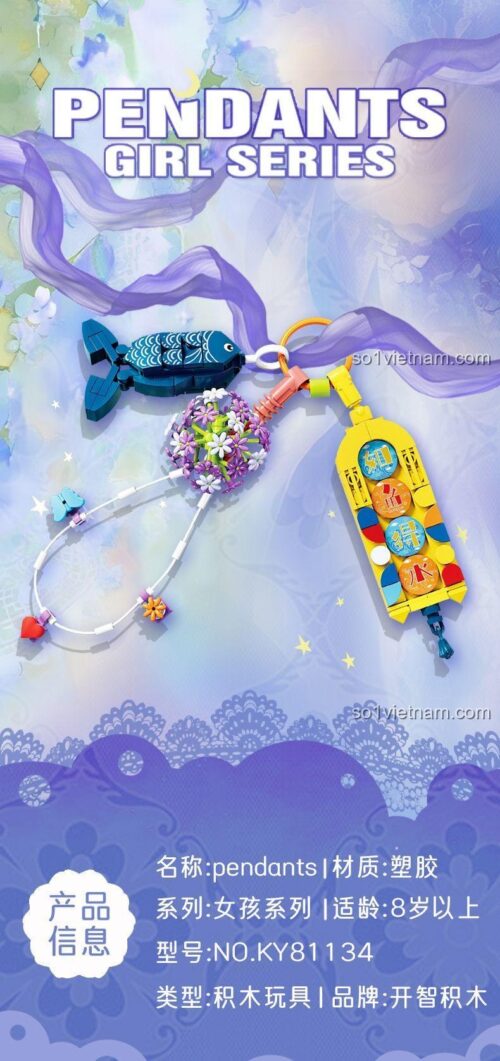 Bộ Lắp Ghép Trang Sức May Mắn KAZI KY81134, lắp được vòng tay, mặt dây chuyền, 746 mảnh, quà tặng ý nghĩa