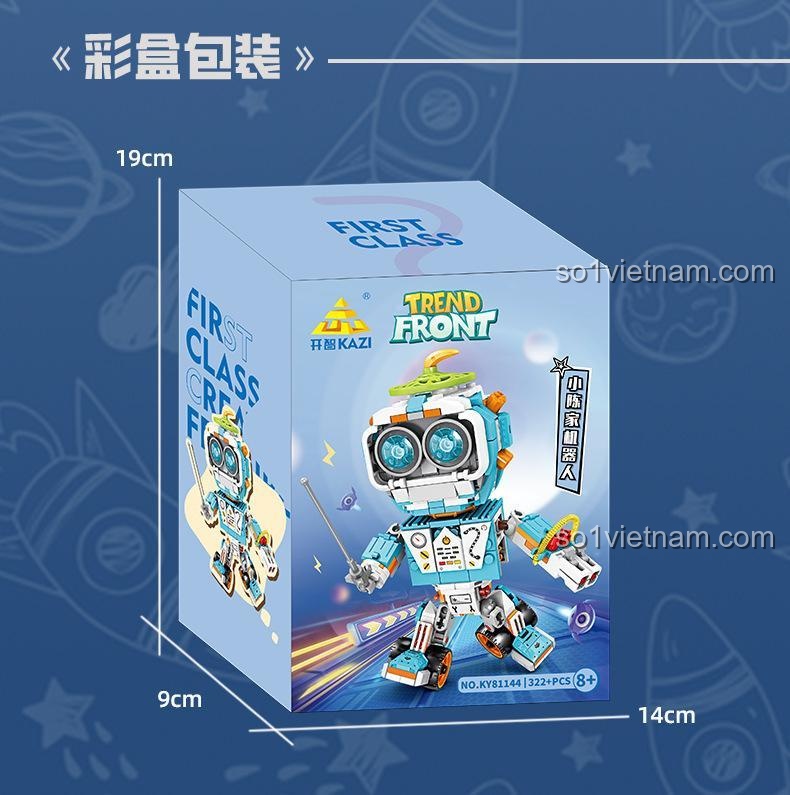 Kích thước hộp sản phẩm Robot Trend Front KAZI KY81144