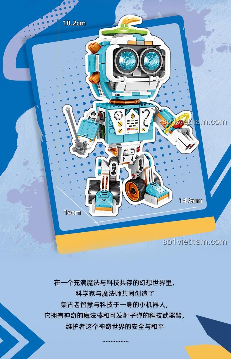 Kích thước mô hình Robot Trend Front KAZI KY81144