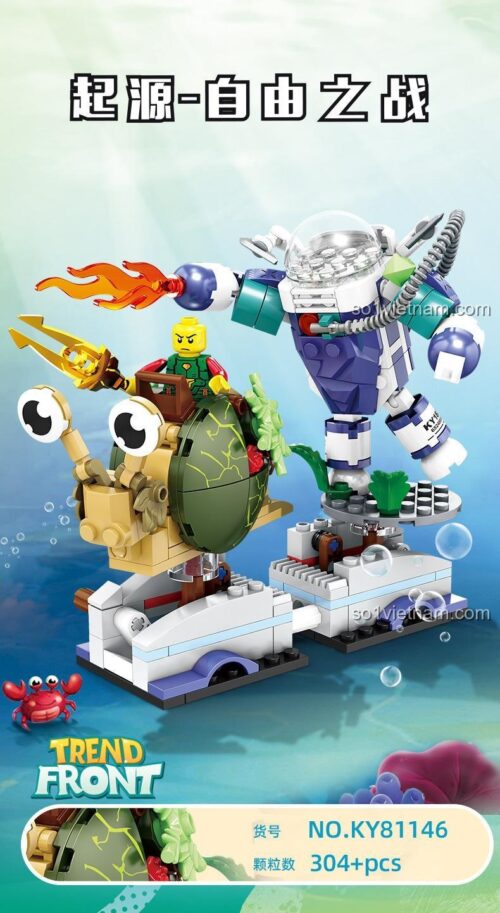 Bộ lắp ghép KAZI KY81146 Trend Front Mô hình ốc sên, 304 Mảnh, Độ tuổi 6+, Cho bé trai