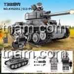 Bộ lắp ghép Xe Tăng Chiến Đấu T-34 KAZI KY8118 199 Mảnh Tỉ lệ 1:72 Bắn đạn nhựa