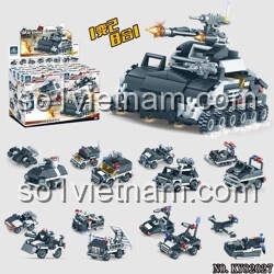 Bộ lắp ghép Xe Tăng Chiến Đấu T-34 KAZI KY8118 199 Mảnh Tỉ lệ 1:72 Bắn đạn nhựa