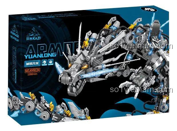 Hộp sản phẩm bộ lắp ghép KAZI KY8124 Rồng máy trang bị Pháo quang lưu
