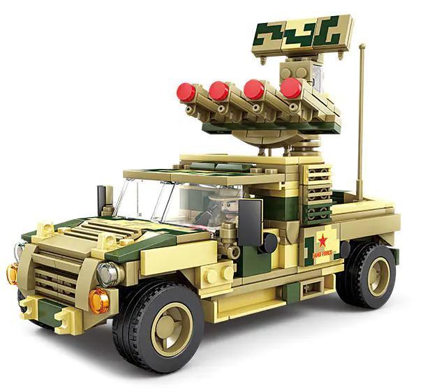 Mô hình bộ lắp ghép Hệ thống Tên lửa Phòng không Hạng nhẹ Ỷ Thiên KAZI KY84119, đồ chơi quân sự cho bé trai 6 tuổi, giá rẻ.