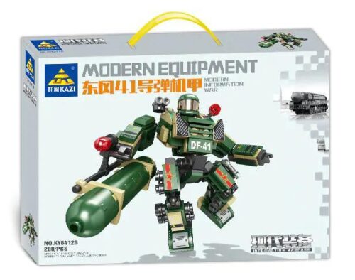 Hộp bộ đồ chơi Đông Phong 41 Tên lửa Cơ giáp KAZI KY84126, mô hình robot chiến đấu quân sự cho bé trai 6 tuổi, giá tốt