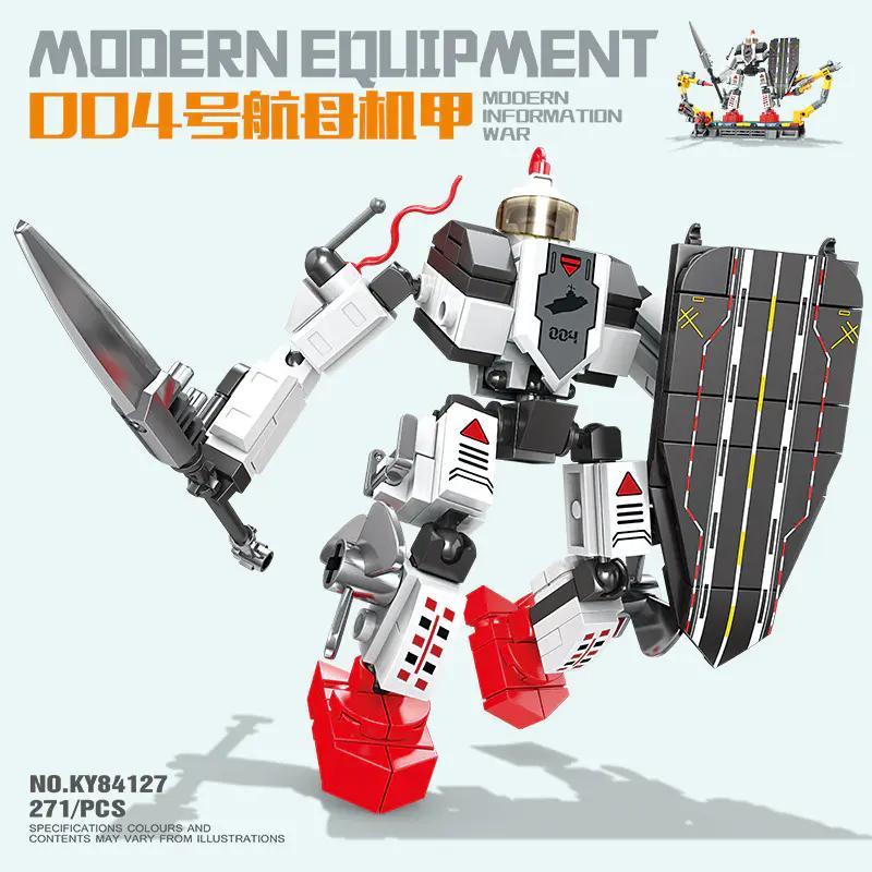 Bộ lắp ghép Cơ Giáp Tàu Sân Bay 004 KAZI KY84127 giá tốt cho bé trai 6 tuổi, đồ chơi lắp ráp chất lượng cao