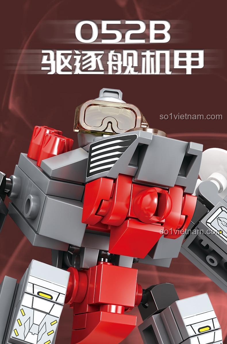 Robot Chiến Hạm 052B KAZI KY84130 với thiết kế chi tiết, đồ chơi mô hình cho bé trai, giá rẻ