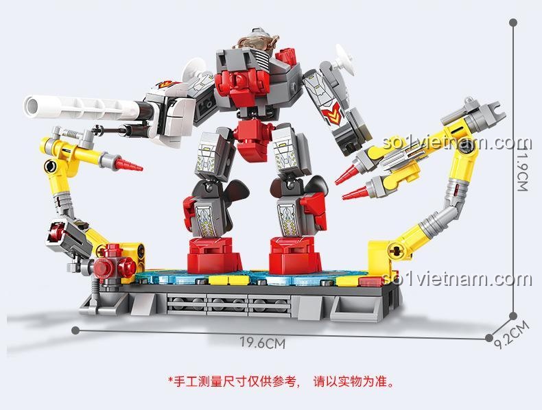 Kích thước Robot Chiến Hạm 052B KAZI KY84130, mô hình lắp ráp 283 mảnh, đồ chơi cho bé trai 6 tuổi, đáng tiền