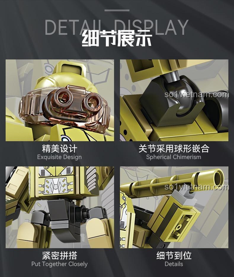 Mô hình Mecha Xe Tăng Chiến Đấu 99A KAZI KY84132 chất lượng cao chi tiết tinh xảo