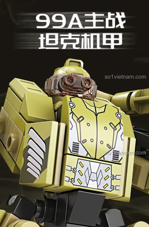 đồ chơi mô hình KAZI KY84132 Robot Xe Tăng 99A chi tiết cao cho Con trai 6 tuổi