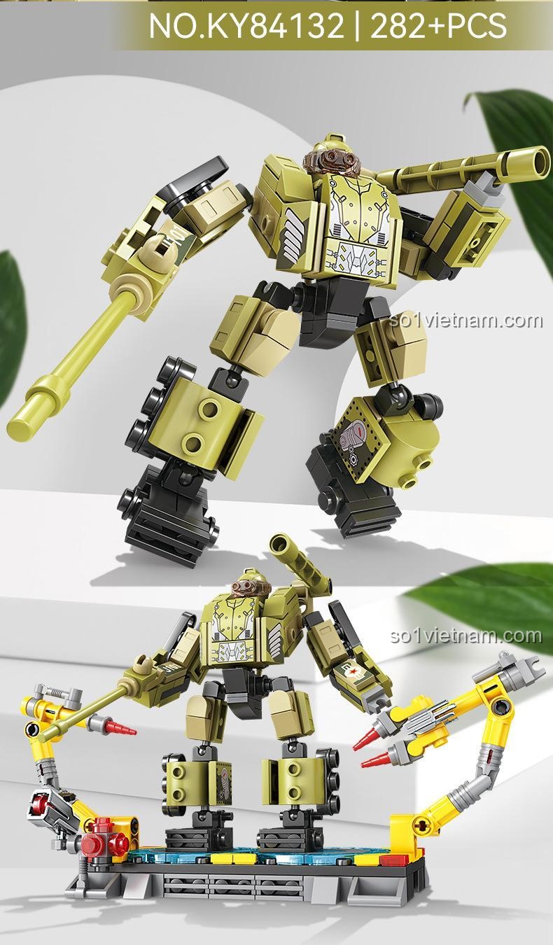 bộ đồ chơi KY84132 Mecha Quân Sự 99A biến hình linh hoạt cho Con trai 6 tuổi