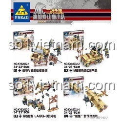 KAZI KY84174 Bộ lắp ghép Xe quân đội: Bộ lắp ráp các mẫu xe quân sự khác nhau, bao gồm xe cảnh sát, xe tăng, trực thăng, phù hợp cho bé trai 6 tuổi, rèn luyện kỹ năng phối hợp tay mắt, tư duy logic, giá tốt.
