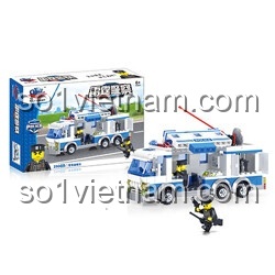 KAZI KY84174 Bộ lắp ghép Xe quân đội: Hộp sản phẩm mô hình xe cứu hỏa với hình ảnh xe và minifigure lính cứu hỏa, phù hợp cho bé trai 6 tuổi, rèn luyện kỹ năng phối hợp tay mắt, tư duy logic, giá tốt.