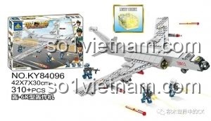 KAZI KY84174 Bộ lắp ghép Xe quân đội: Mô hình máy bay chiến đấu với tên lửa, phù hợp cho bé trai 6 tuổi, rèn luyện kỹ năng phối hợp tay mắt, tư duy logic, giá tốt.