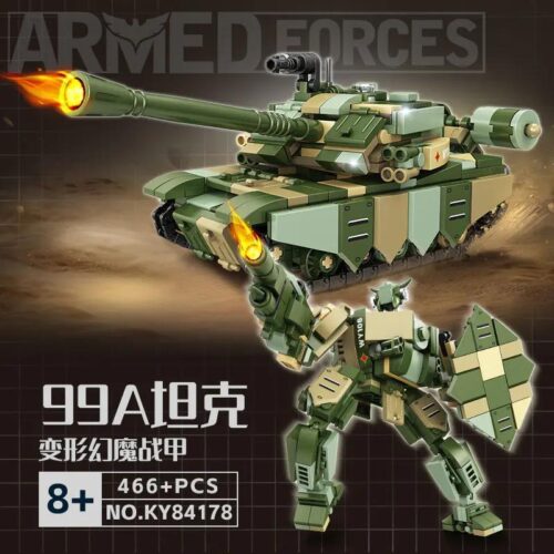 Bộ lắp ghép KAZI KY84178 Xe Tăng 99A Biến Hình Robot 466 Mảnh, đồ chơi mô hình quân sự cho bé trai 8 tuổi, giá tốt