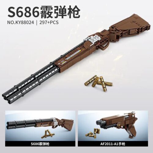Bộ lắp ghép KAZI KY88024 S686 Súng Săn, mô hình súng bắn đạn ghém chất lượng cao cho bé trai 6 tuổi, giá tốt