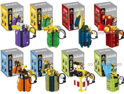 8 mẫu lựu đạn viễn tưởng từ bộ xếp hình KAZI 88048, món quà độc đáo cho con trai 8 tuổi.