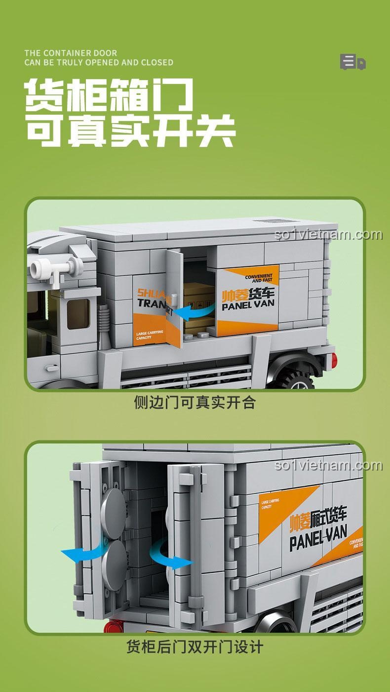 Hai minifigure trong đồ chơi lắp ráp Xe Tải Chở Hàng Shuailing KY98270, tăng cường trải nghiệm chơi