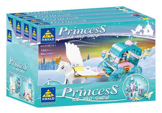 Hộp trưng bày bộ lắp ghép KAZI KY98719 Công Chúa Băng Giá, đồ chơi giá rẻ cho bé gái 6 tuổi.