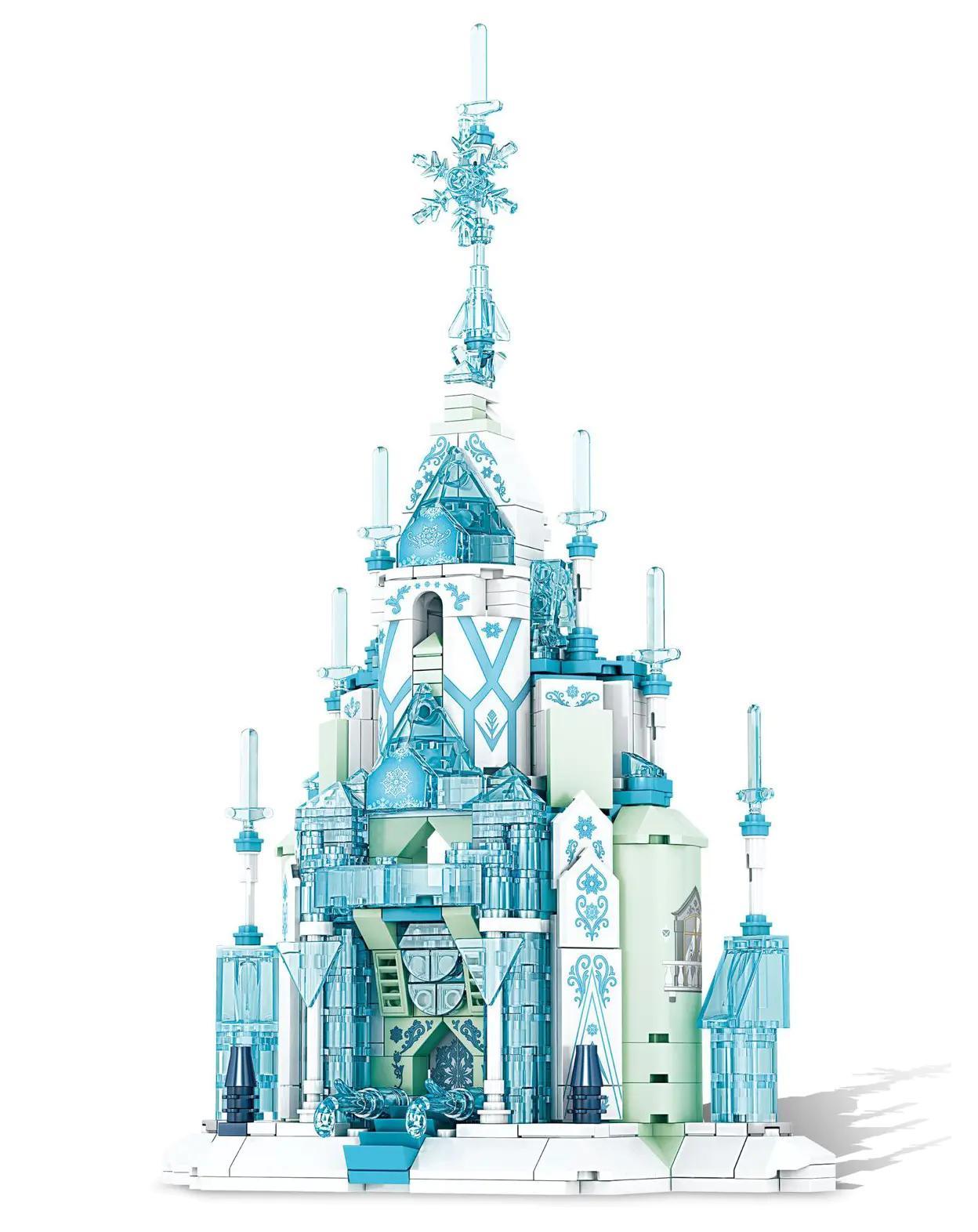 Bộ lắp ghép Lâu đài Đêm Đông Cực Quang KAZI KY98727, đồ chơi mô hình Lâu đài Băng Tuyết cho con gái 6 tuổi, giá tốt.