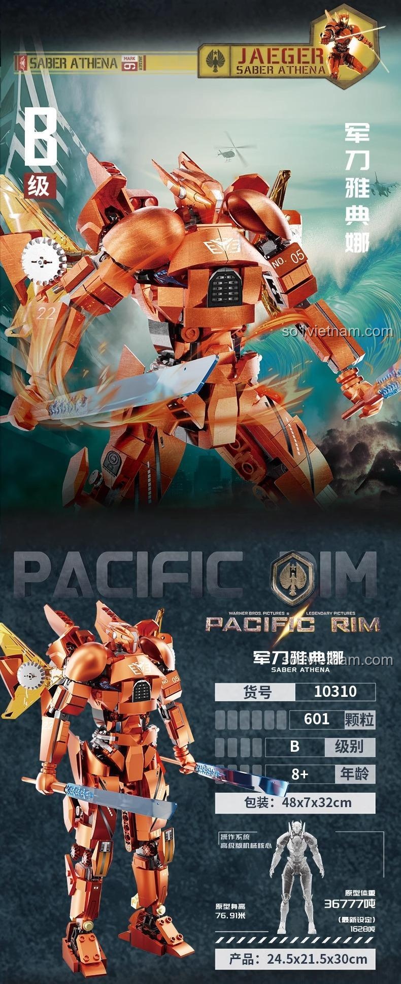 Thông tin sản phẩm K盒子 10310 Jaeger Saber Athena Pacific Rim