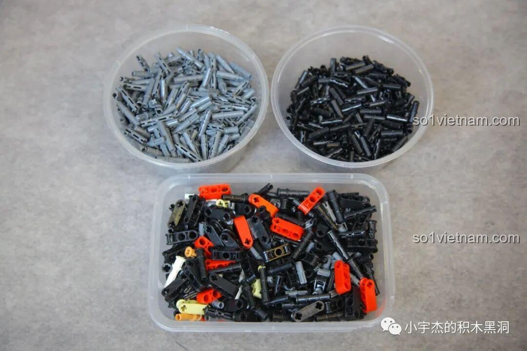 Các chốt nối (pin) màu xám và đen được phân loại riêng biệt cho bộ lắp ghép KBOX 10512 Land Rover Range Rover.