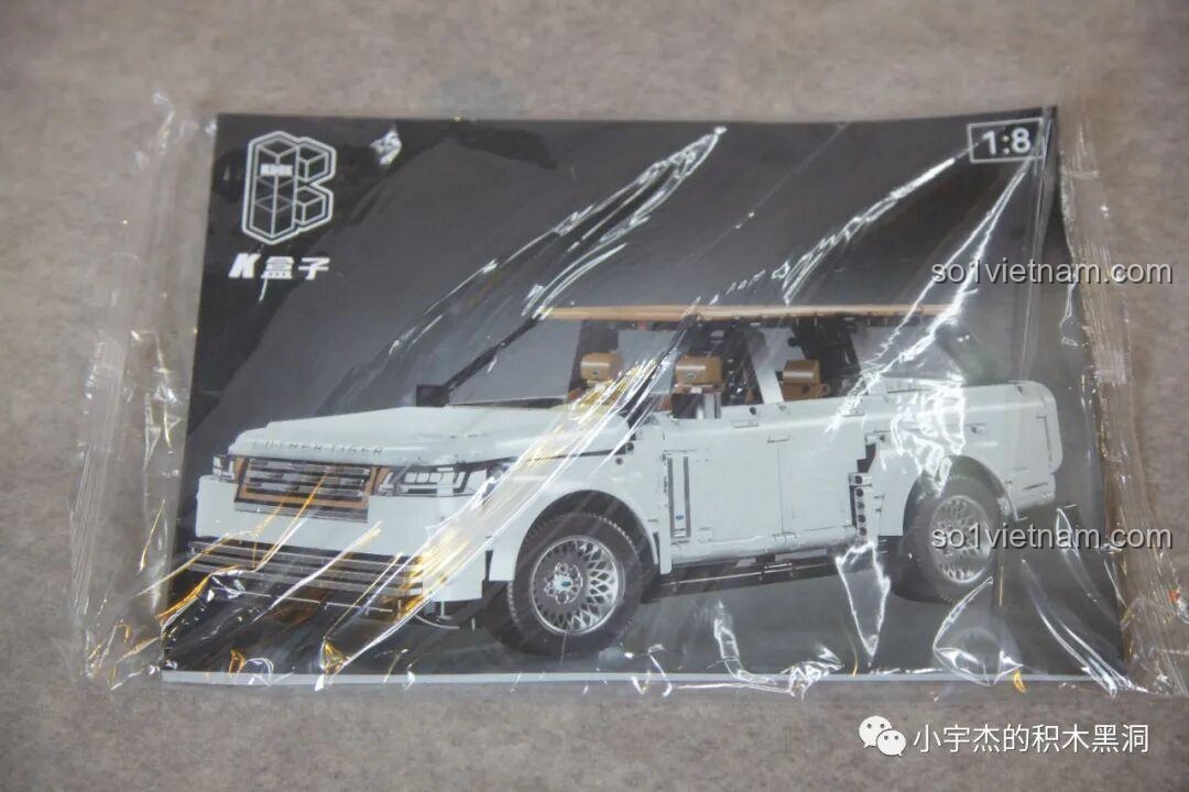 Sách hướng dẫn lắp ráp của bộ KBOX 10512 Land Rover Range Rover được đóng gói cẩn thận trong túi nilon.