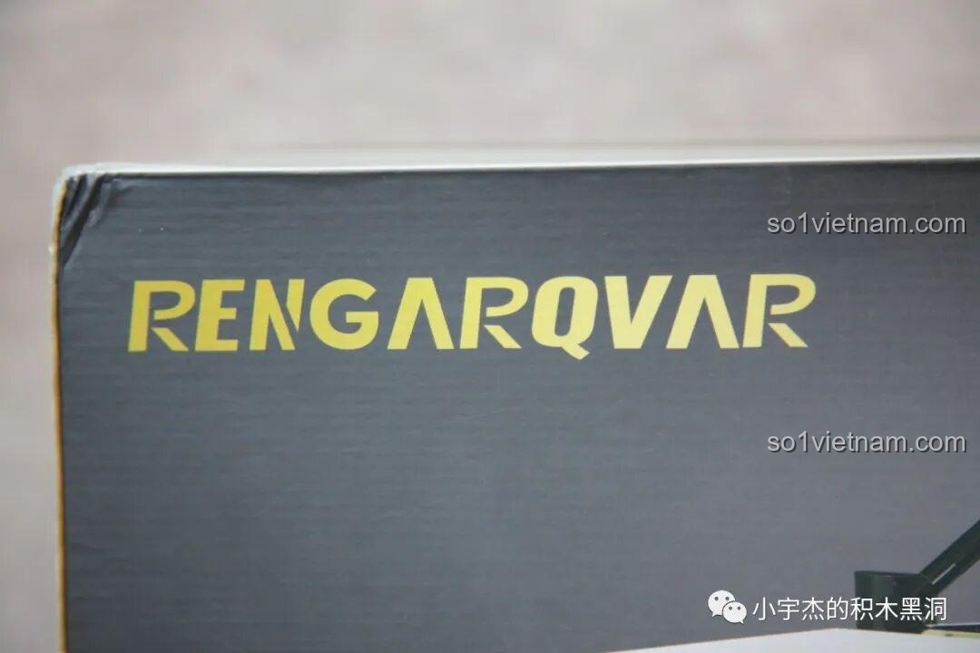 Tên sản phẩm 'RENGARQVAR' (Land Rover Range Rover) được in nổi bật trên hộp đồ chơi lắp ráp KBOX 10512.