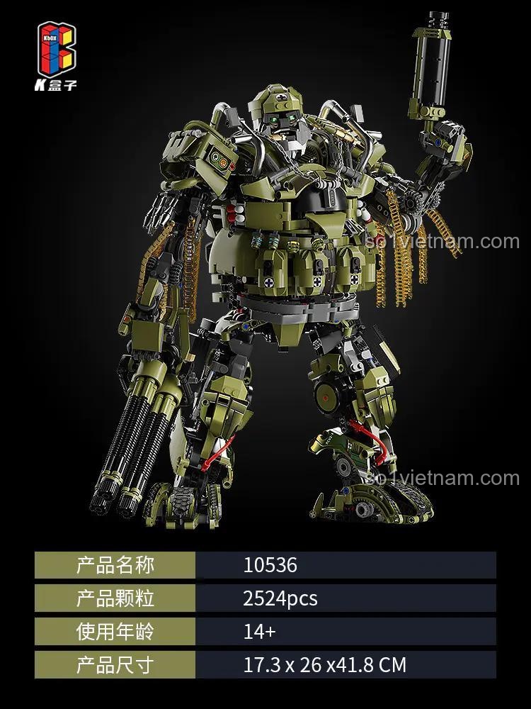 Chi tiết mô hình robot chiến đấu K盒子 10536 B-Class Mecha Battle Edition, 2524 mảnh ghép, đồ chơi xây dựng cho bé trai 14 tuổi