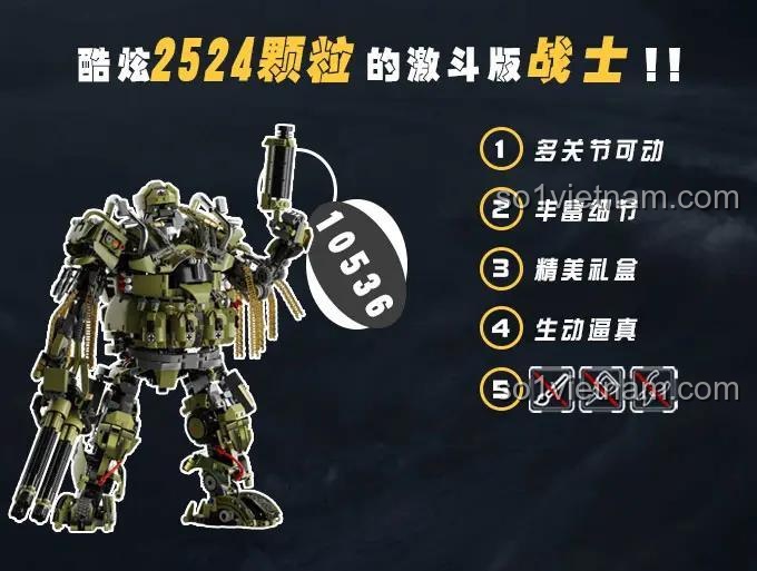 Mô hình robot chiến đấu K盒子 10536 B-Class Mecha Battle Edition, 2524 mảnh ghép, đồ chơi lắp ráp cho bé trai 14 tuổi